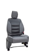 Накидки на сидения POKROVA 701 с экокожей Grey + Тойота перед