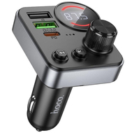 FM-модулятор Hoco E86 Alegria 48W dual port PD30W+QC3.0 car BT FM transmitter Black