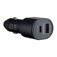 Автомобильное зарядное устройств Samsung Dual Port Car Charger USB + Type-C Port 45W High Copy Black