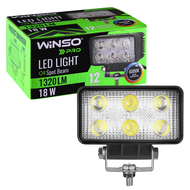 Фара LED Winso Pro 10-30В мощность 18Вт (6x3Вт) Epistar White точечный 1шт. 