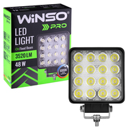 Фара LED Winso Pro 10-30В мощность 48Вт (16x3Вт) Epistar White рассеянный 1шт. 