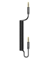 Кабель AUX USAMS SJ256 Spring Audio Cable 1.2M Black
