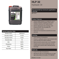 Гидравлическое масло Comma HLP 32 HYDRAULIC OIL 5л