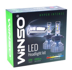 Светодиодная автолампа Winso Led H7 12/24V 6500K 8000Lm 798700 ZES Chip