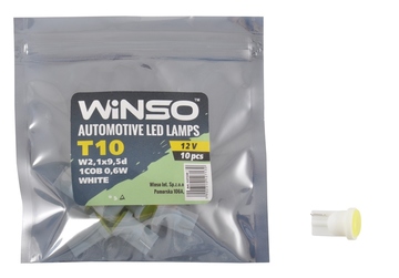 Светодиод Winso W2.1x9.5d T10 12V 1LED  COB 48LM WHITE 127130 (10шт)
