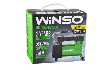 Компрессор Winso 121000 7 Атм 35 л/мин 150Вт, кабель 3м шланг 1м 