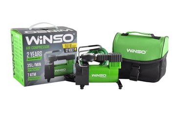 Компрессор Winso 121000 7 Атм 35 л/мин 150Вт, кабель 3м шланг 1м 
