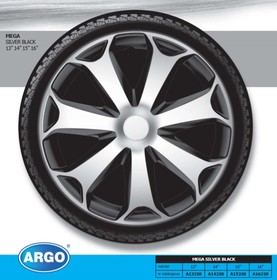 Колпаки на колеса Argo R16 Mega Silver-Black