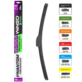 Щетка стеклоочистителя гибкая Winso Hybrid Pro Phantom 20/500 118500 1шт.