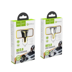 Автомобильное зарядное устройство Hoco Z31 Universe double port QC3.0 car charger 2USB 3.4A Black