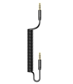 Кабель AUX USAMS SJ256 Spring Audio Cable 1.2M Black