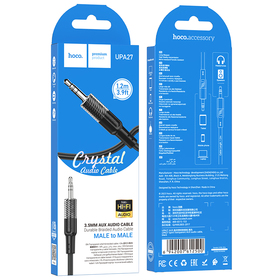 Кабель Hoco UPA27 Spirit transparent AUX audio cable Black