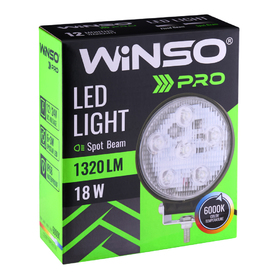 Фара LED Winso Pro 10-30В мощность 18Вт (6x3Вт) Epistar точечный 1шт. 