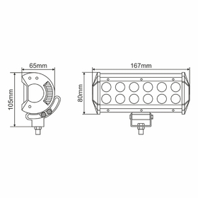Фара LED Winso Pro 10-30В мощность 36Вт (12x3Вт) CREE рассеянный 1шт.