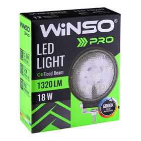 Фара LED Winso Pro 10-30В мощность 18Вт (6x3Вт) Epistar рассеянный 1шт. 