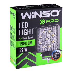 Фара LED Winso Pro 10-30В мощность 27Вт (9x3Вт) Epistar рассеянный 1шт.