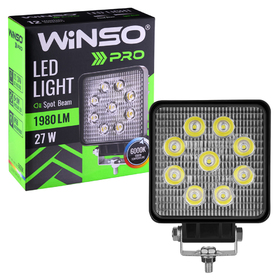 Фара LED Winso Pro 10-30В мощность 27Вт (9x3Вт) Epistar точечный 1шт. 