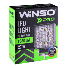 Фара LED Winso Pro 10-30В мощность 27Вт (9x3Вт) Epistar точечный 1шт. 