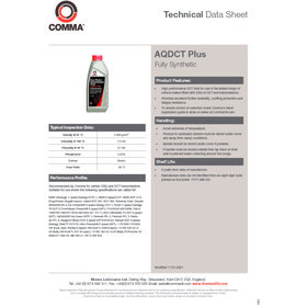 Трассмиссионное масло Comma DC TRANS FLUID PLUS 1л