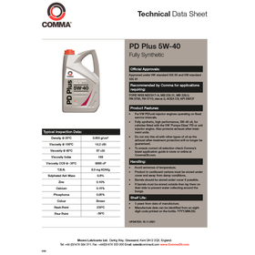 Моторное масло Comma PD PLUS 5W40 4л
