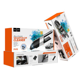 Автопылесос Hoco PH16 Azure portable vacuum car cleaner Black Silver