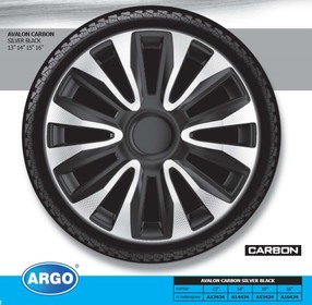 Колпаки на колеса Argo R15 Avalon Carbon Silver-Black