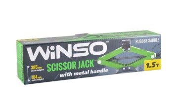Домкрат ромбовидный 1.5т  подъем 104-385 мм Winso 121510
